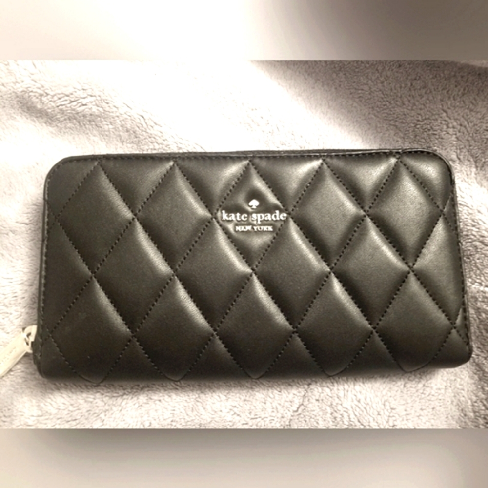 Kate Spade Black Quilted Wallet